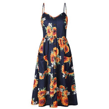 Load image into Gallery viewer, Women Print Floral Stripe ( 3XL) vestidos