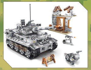 1154pcs Military Series Large Panzer . For Children