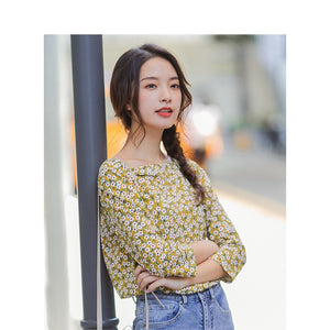 Floral Half Sleeve Women T-shirt