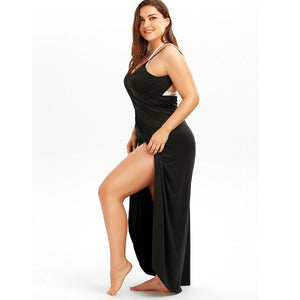 Summer Women Sexy Beach V-Neck Sling Dress