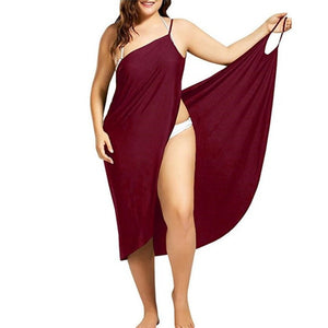 Summer Women Sexy Beach V-Neck Sling Dress