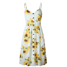 Load image into Gallery viewer, Women Print Floral Stripe ( 3XL) vestidos
