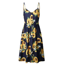 Load image into Gallery viewer, Women Print Floral Stripe ( 3XL) vestidos
