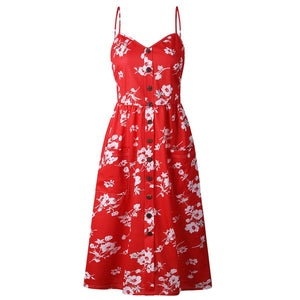 Women Print Floral Stripe ( 3XL) vestidos
