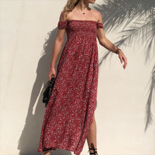 Load image into Gallery viewer, The dresses  short sleeve Shoulder Waist female Sexy
